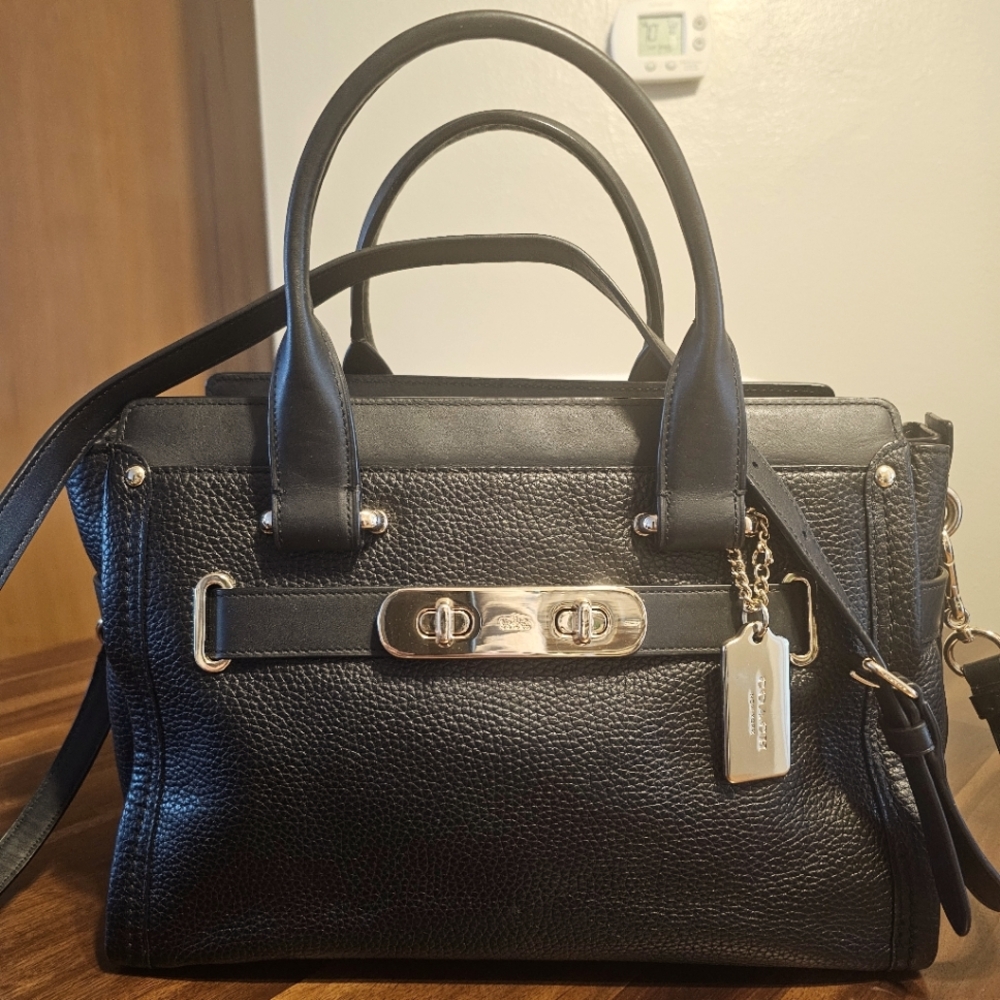 Coach Black Leather Handbag